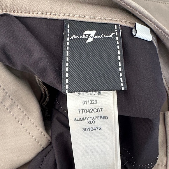 7 For All Mankind Tan skinny tapered Chinos 38 - Picture 7 of 8